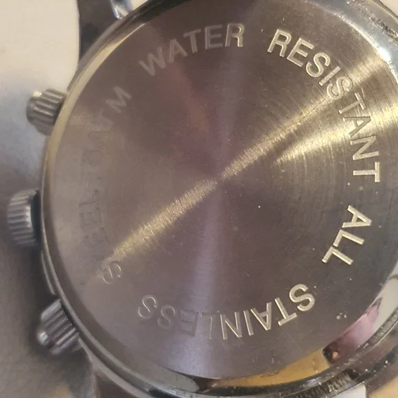 Boeing Silver/Black Leather Chronograph Men's Watch w/Date - Picture 4 of 4